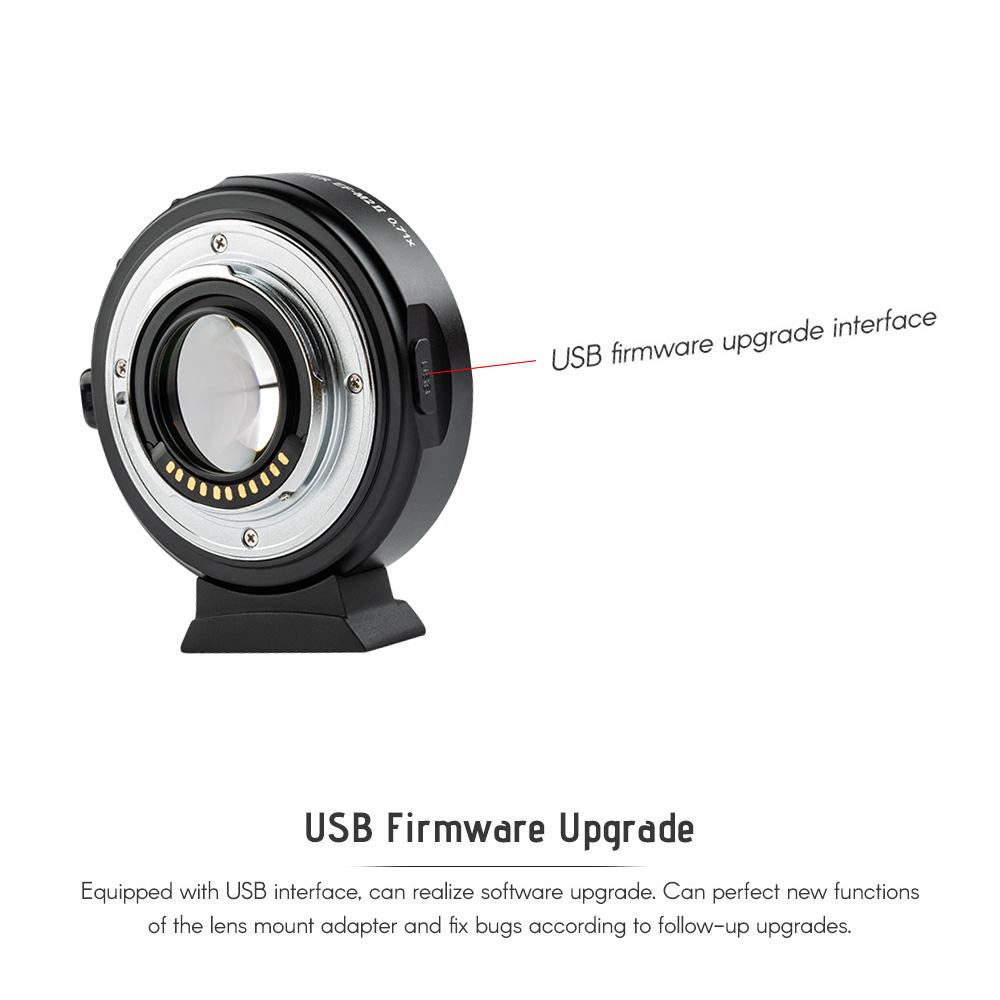 Auto Focus Lens Mount Adapter 0.71X for Canon EOS EF Lens To Micro Four Thirds (MFT, M4/3) Camera