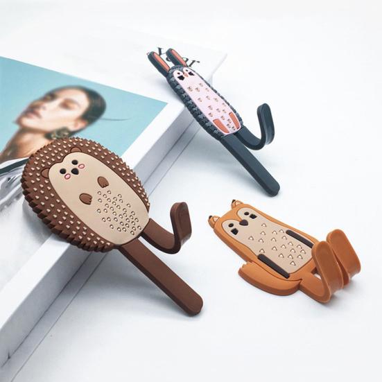 Магнит на холодильник, милая форма животного, силиконовая декоративная наклейка на холодильник, вешалка, крючок для дома