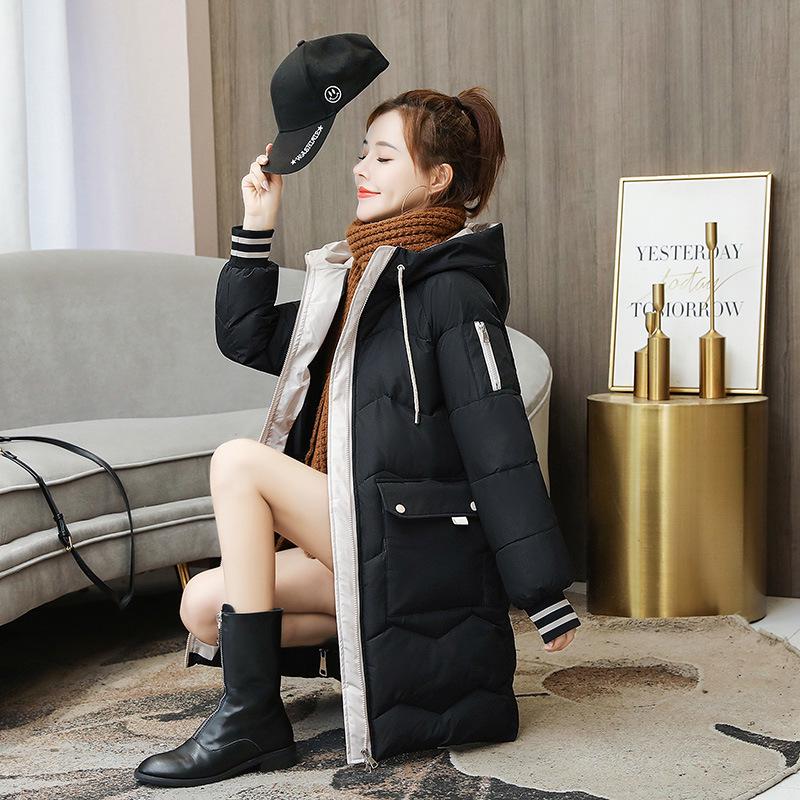 Long Cotton-padded Coat for Women, Loose Plus Size Cotton-padded Jacket, Winter Coat for Women