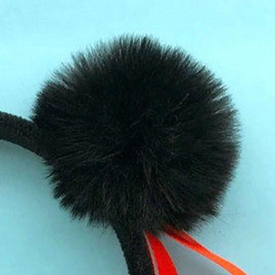 Повязка на голову для взрослых, плюшевая повязка на голову с декором из ленты, праздничный косплей, головной убор для девочек, праздничный костюм, подарок