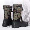 Мужские зимние теплые ботинки для снега, резиновые походные ботинки, камуфляжные сапоги до колена, водонепроницаемые, большого размера