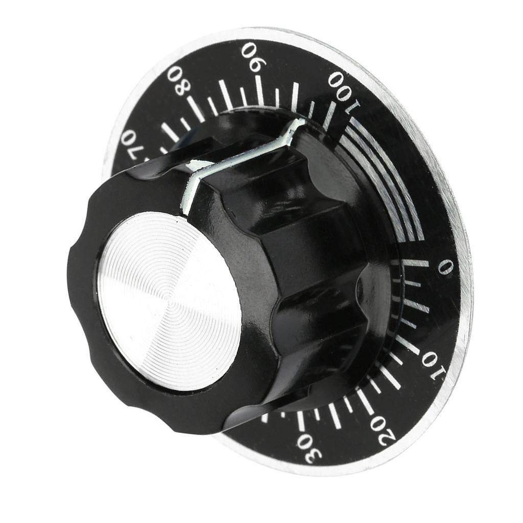 Потенциометр MF A03 с накатанной головкой, регулятор громкости, цифровой циферблат, шкала, пластина