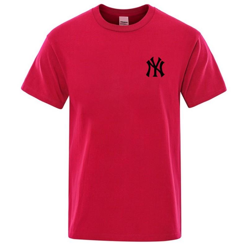 Mens Cotton T Shirt Short Sleeve Round Neck Casual Slim Fit Printed Tee Youth