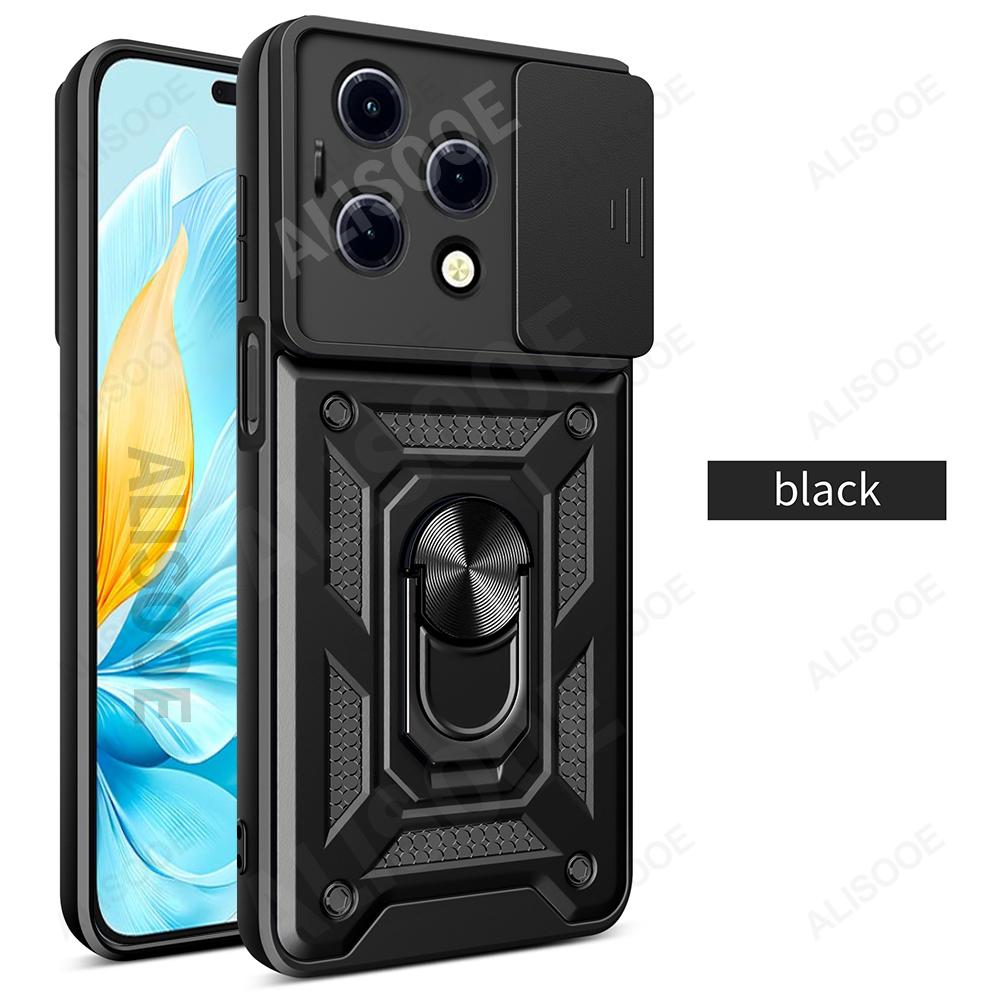 Slide Camera Funda для Honor 200 Lite Чехол Push Lens Ring Stand Защитный чехол для Honor 200 Pro 200 Lite 5G Противоударный чехол