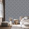 Wallpaper Geometric Pattern Gray for Living Room and Bedroom 50x1000