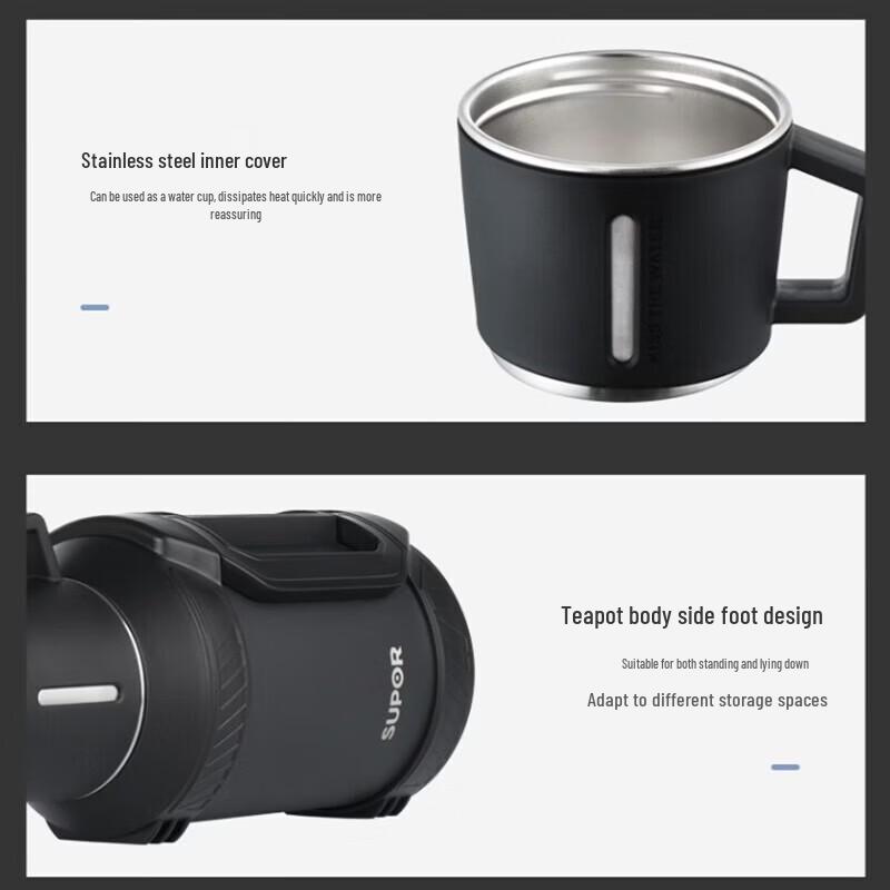 SUPOR 2.5L Portable Insulated Stainless Steel Travel Flask