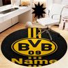 Custom Name Borussia Dortmund Printed Round Rug Carpet Chair Rug Area Rug Entryway Doormats,for Office Chair Living Room Bedroom Kitchen Room.