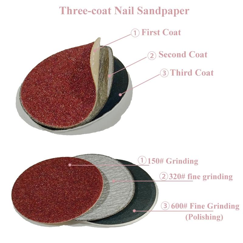 15/20/25/35 мм трехслойная наждачная бумага для ногтей 30 шт. педикюрные инструменты для ухода за ногами нержавеющая сталь фреза для ногтей дисковый диск салон мозолей