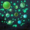 Luminous Stars Wall Stickers PVC Ceiling Stars Planets Stickers Home Decoration