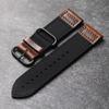 Ремешок для часов Высококачественный износостойкий ремешок из натуральной кожи 20 22 24 мм Износостойкий мягкий дышащий водонепроницаемый мужской браслет в винтажном стиле