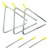 A'sTool Triangle Set of 3 Percussion Instruments, Eurhythmics Instruments, Concerts, and Educational Toys, 4-inch, 5-inch, 6-inch, and 7-inch (7-inch,