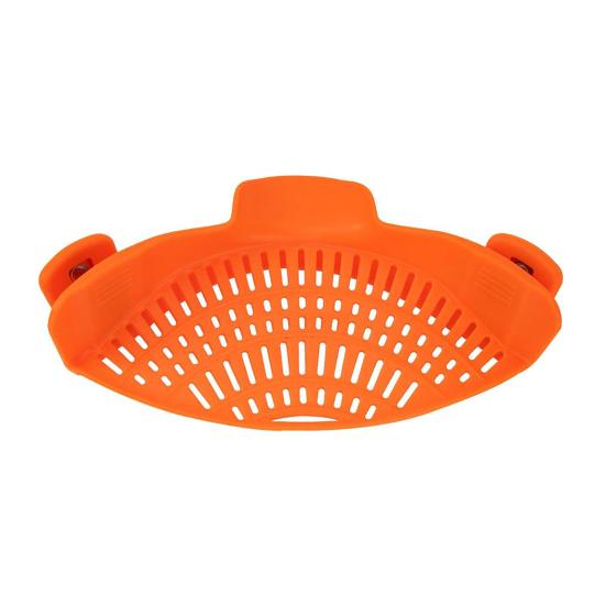Silicone Drainer Clip-On Strainer for Pots Pans Heat Resistant Food Strainer Kitchen