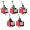 5Pcs ONON 2 Position Toggle Switch 3PDT 9 Pin 6mm 2A 250VAC 5A 125VAC