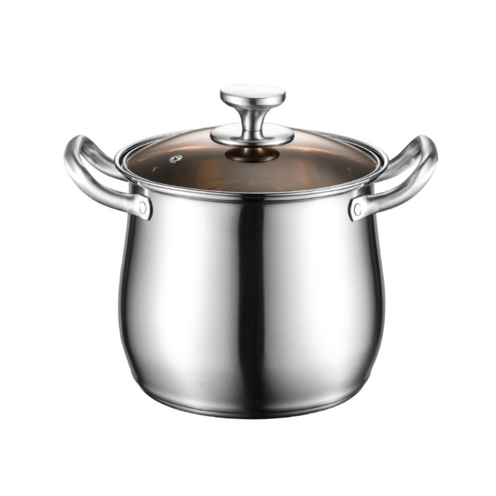 Кастрюля с противоожоговой ручкой, большая емкость для приготовления пищи, бытовая кастрюля для супа, отели