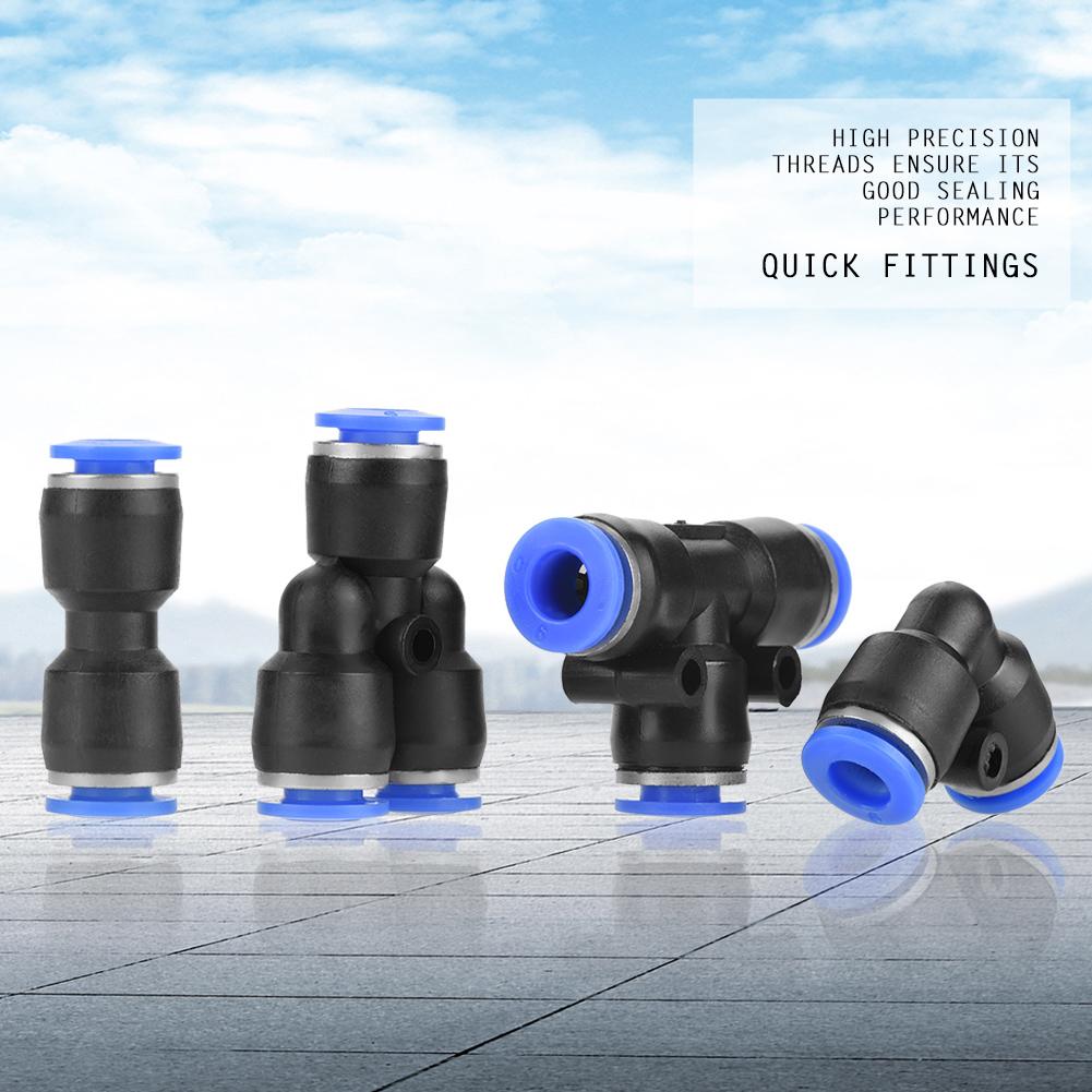 40 шт. 6 мм воздушный шланг пневматический нажимной соединитель Air Push Quick Fittings 4 формы