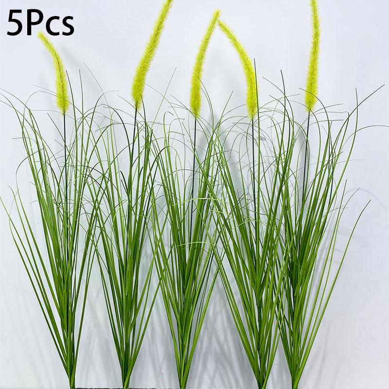 5 шт. Зеленый декор для растений, уличный и комнатный декор, пучок травы, реалистичные цветочные композиции, 60 см, искусственные растения, лисохвост