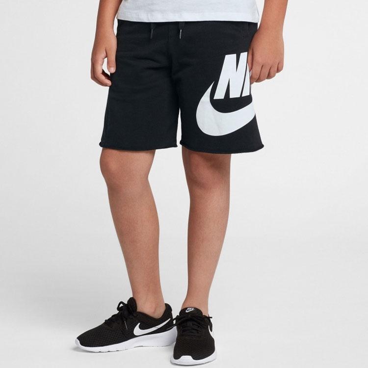 (PS) Nike Sportswear Fleece Shorts 'Black Wihte' Kids' AT3070-010