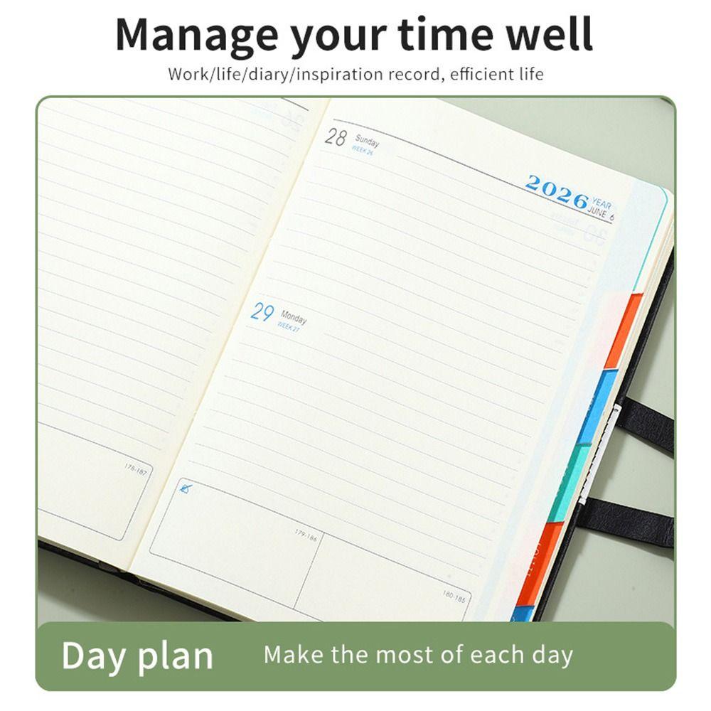 12 Months A5 Agenda Planning Notebook Wear-resistant To-do List Notebook Student