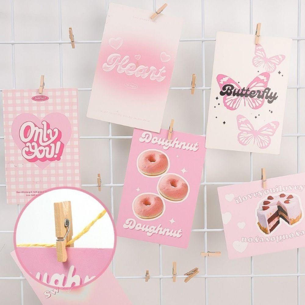 50/100pcs Reusable Clothespin Wooden Wooden Clamp Photo Clips for Hanging Pictures Paper DIY Crafts