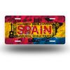 Vintage SpanishThemed Metal Wall Art Metal Sign Sign  Es Colorful Illustrations of Barcelona Seville Toledo Granada A
