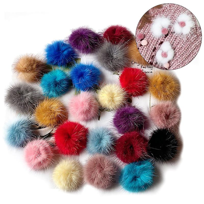 5 шт. пушистый меховой шарик, цветной помпон, искусственный меховой шарик для шапок, обуви, сумок, одежды, украшений, сделай сам, аксессуары для рукоделия