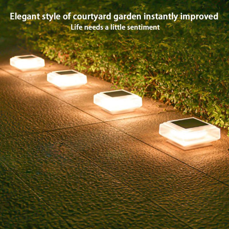 Уличная лампа Большая емкость батареи Садовые ворота столб квадратный водонепроницаемый наружное освещение садовые светильники простые и легкие в установке