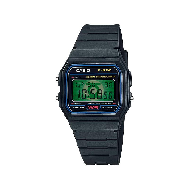 Casio Индивидуальные часы модифицированная серия супергерой Кварцевые смоляной ремешок унисекс цветной циферблат F-91W-1