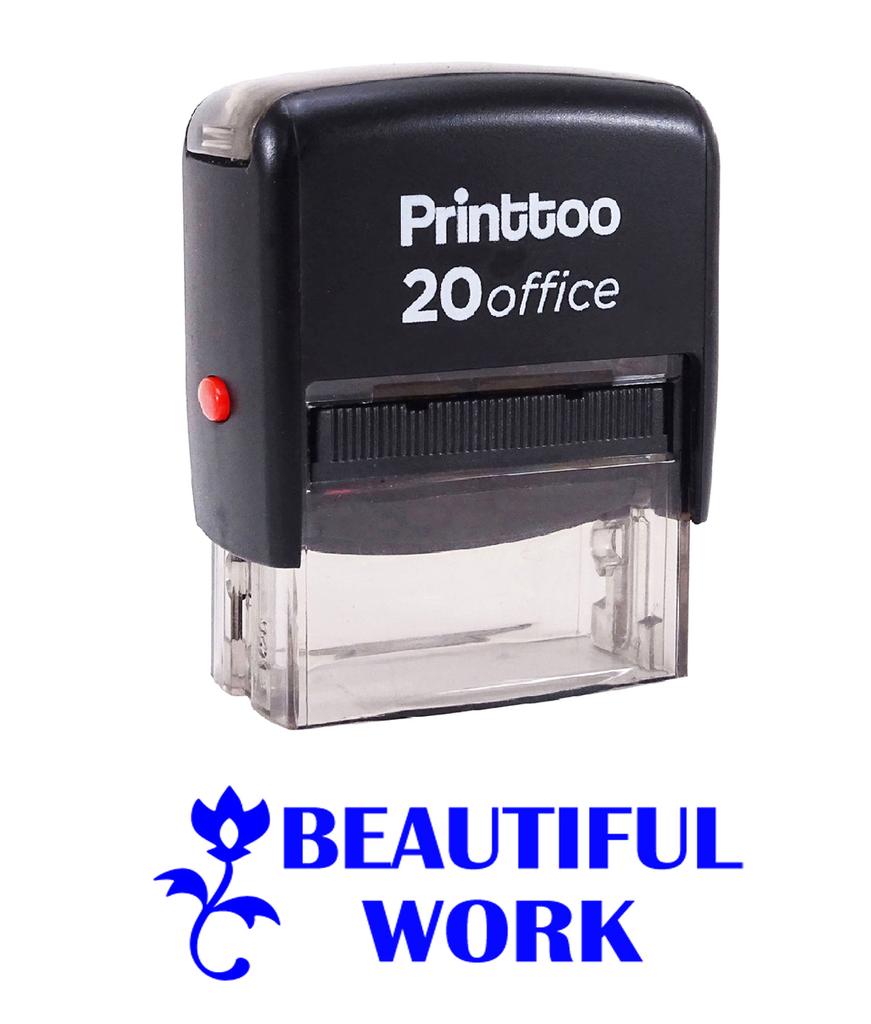 Printtoo BEAUTIFUL WORK Self Inking Rubber Stamp Office Stationary Custom