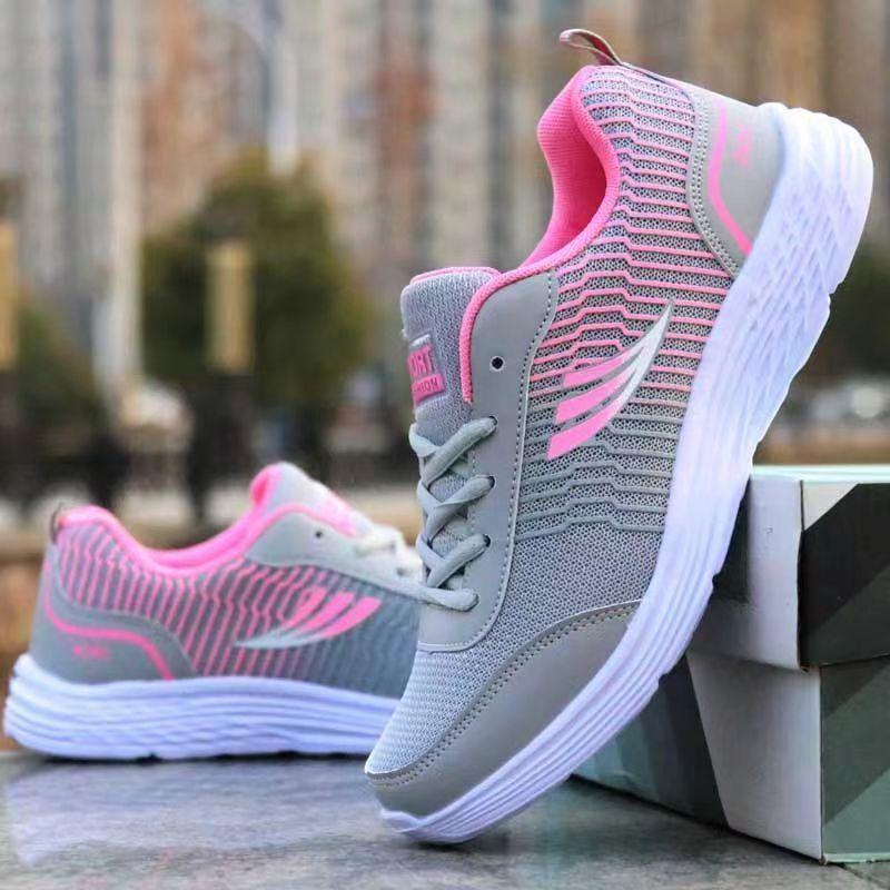 Весенне-осенние женские повседневные спортивные туфли для отдыха, дышащие плоские кроссовки для бега, легкие дорожные туфли