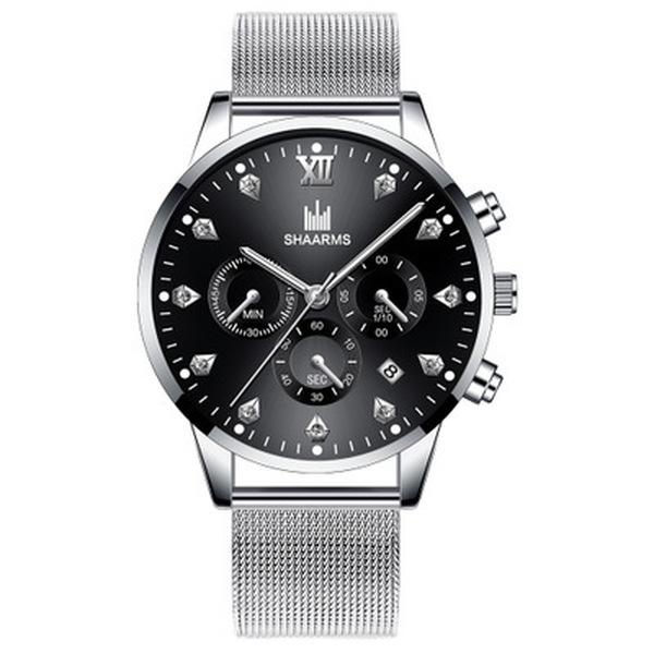 Fashion Luxury Quartz Watch Stainless Steel Mesh with Rose Gold Watch Ultra-Thin Clock for Women and Men