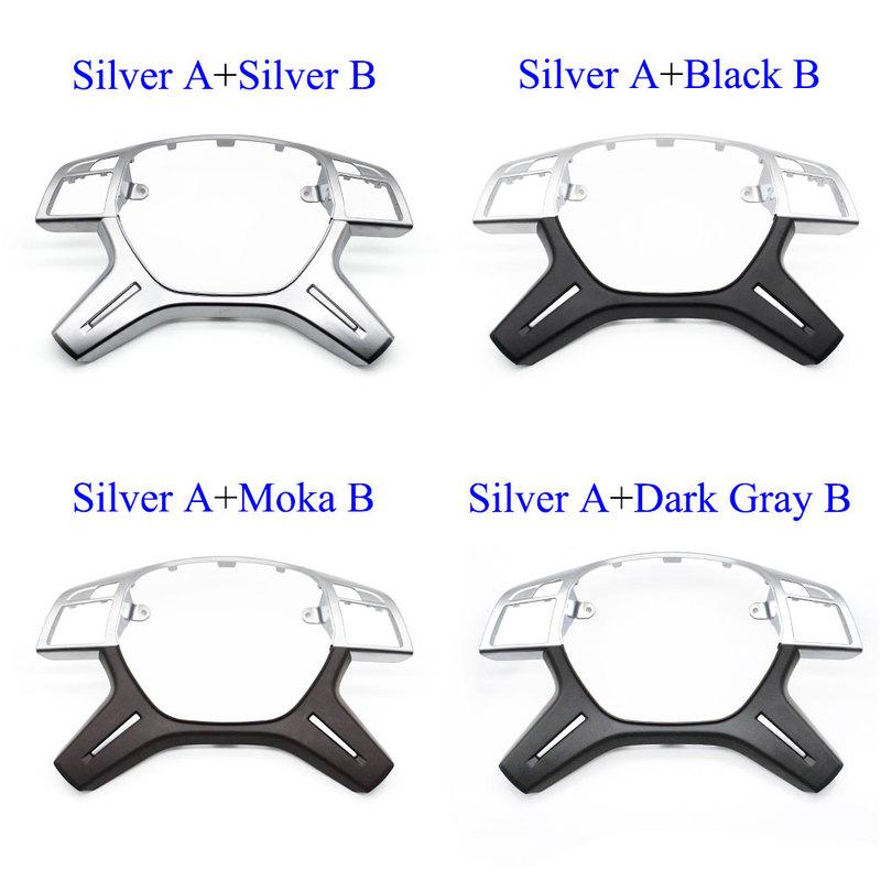 LHD RHD Car Steering Wheel Cover Chrome Trim Panel Replacement For BENZ C E M ML GL GLS G Class W204 W212 W166 W463 A0994640513
