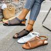 Large-sized Shoes Flat Shoes Sandals Breathable Fish-mouth Mesh Sandals
