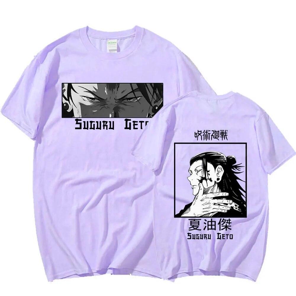 Japanese Anime Jujutsu Kaisen T-shirt Suguru Geto Eyes Graphic T Shirts Unisex's Short Sleeve Cotton Oversized T-shirts Streetwear