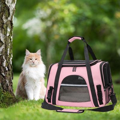 Сумка-переноска для домашних животных Cat, большая вместимость, дышащая, с плечевым ремнем и съемной крышкой