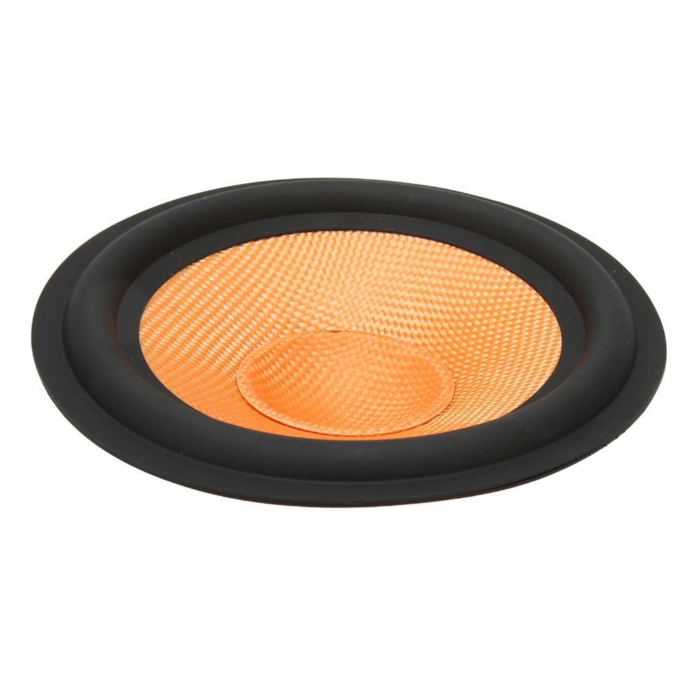 2PCS 1 Inch Bore & 6 Inch Outer Dia Subwoofer Cone Orange Drum Paper Subwoofer Repair