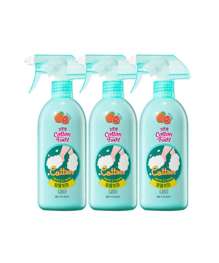 Cotton Foot Let's Wash Your Feet Grapefruit Foot Shampoo 385ml 3 Packs