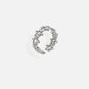 Adjustable Open Ring Men Women Sterling Geometric Star Motif Vintage Minimalist Jewelry