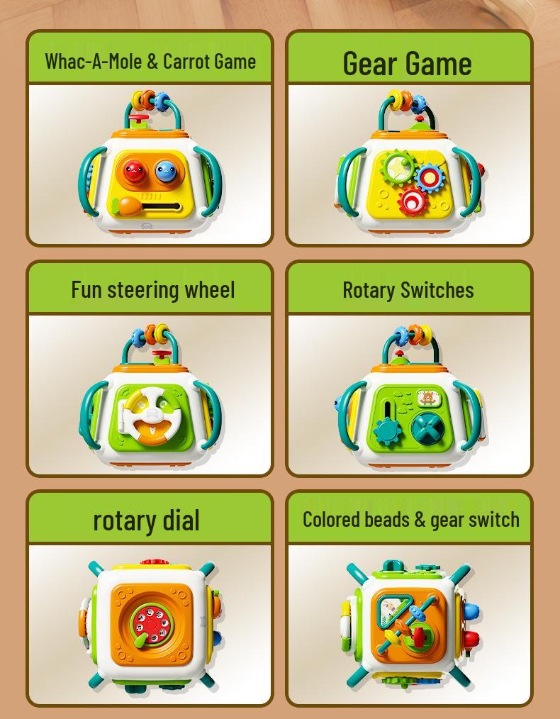 Волшебный шестигранный куб: Игрушка для раннего развития для младенцев и малышей – Тренировка интеллектуального захвата, Просвещение и Шар с активными занятиями