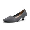 Women's Summer Kitten Heels Pumps Shoes Comfortable Knit Pointed Closed Toe Heels for Women Walking Work Office Casual Wedding Low Heels Dressy Shoes