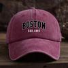 Бейсболка с принтом BOSTON, подходит как для унисекс, так и для женщин, модная и универсальная, с регулируемым козырьком.