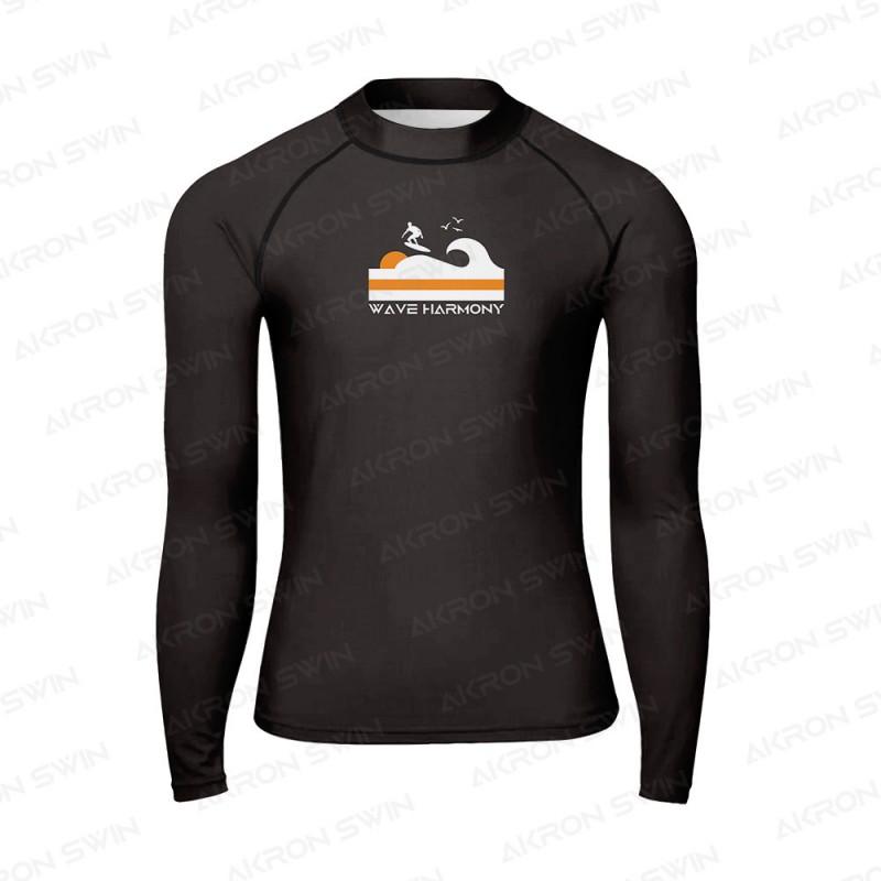 Mens UV Protection Long Sleeve Rash Guard Surfing Swimming Water Sports Quick Dry Sunproof Swimwear