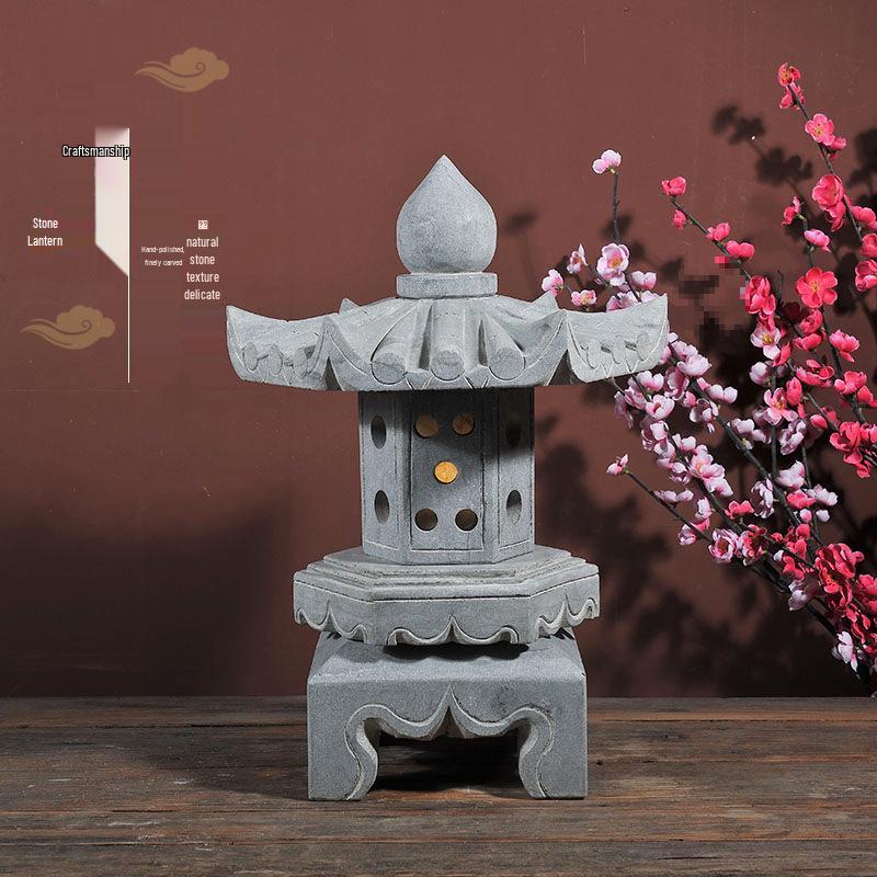 Bluestone Stone Lantern: Zen Landscape Decoration for Gardens and Courtyards