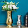Stainless Steel Tabletop Vase Modern Minimalist Fashion Ornaments Crafts Home Office Decoration Vase