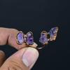 Amethyst Handmade Gemstone Ring, Copper Electroformed Ring Antique Jewelry, Adjustable Ring Engagement Gift