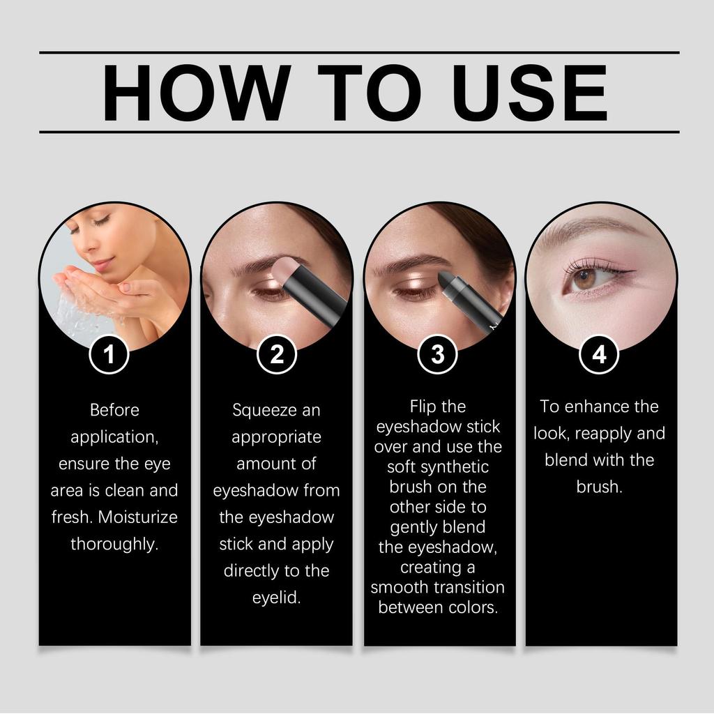 Zephoco Тени-карандаш для век Розовое золото/Карамель/Глубокий пурпурный/Персиково-розовый/Розовый/Нюдовый, Стойкие, Насыщенные цветом, Не размазываются, Водостойкий карандаш для век