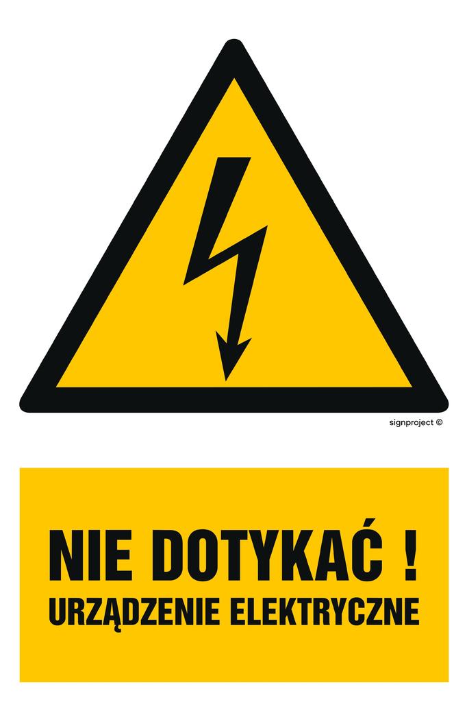 HA001 Do not touch! Electrical device HA001 Do not touch! Electrical device 100x150