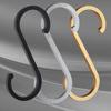 Aluminium Alloy S Shape Hooks 10Pcs Space Saving Heavy Duty Hanger for Kitchen Rail Pot Pan Closet Organizer
