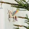 Yousheng Horse Christmas Ornament 2D Acrylic Horse Car Rearview Mirrow Hanging Charm Horse Gifts for Women Horse Lovers