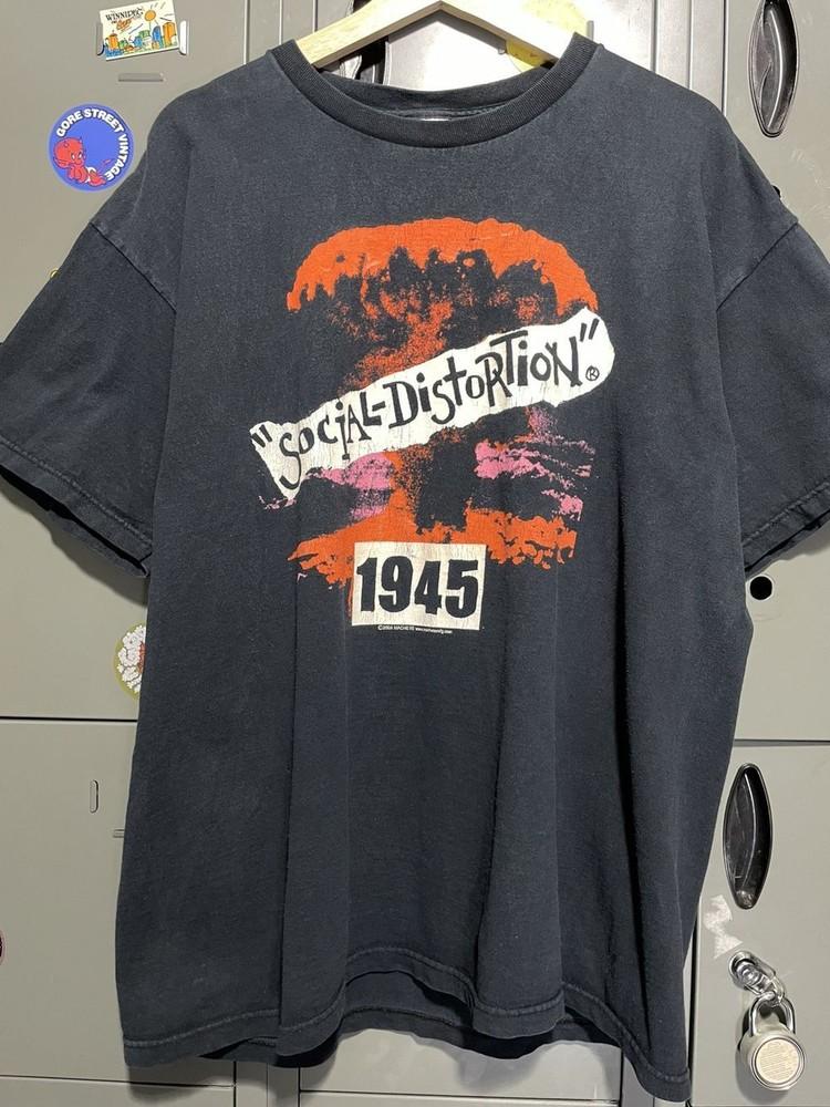 Social Distortion Панк-рок Метал-группа Атомная бомба 1945 Черная футболка KH12295 Унисекс футболка
