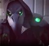 Панк-маска ворона костюм Reaper Nevermore черный скин для Overwatch Plague Doctor маски для косплея птицы длинный нос светодиодные глаза ретро рок